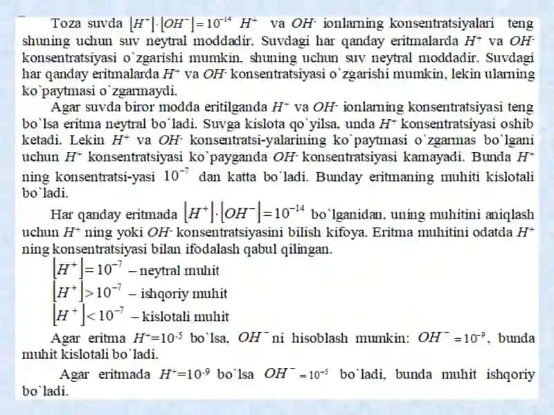 Vodorod ko‘rsatkichi tushunchasi 3