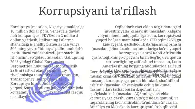Korrupsiyaning mohiyati va uning oqibatlari 3