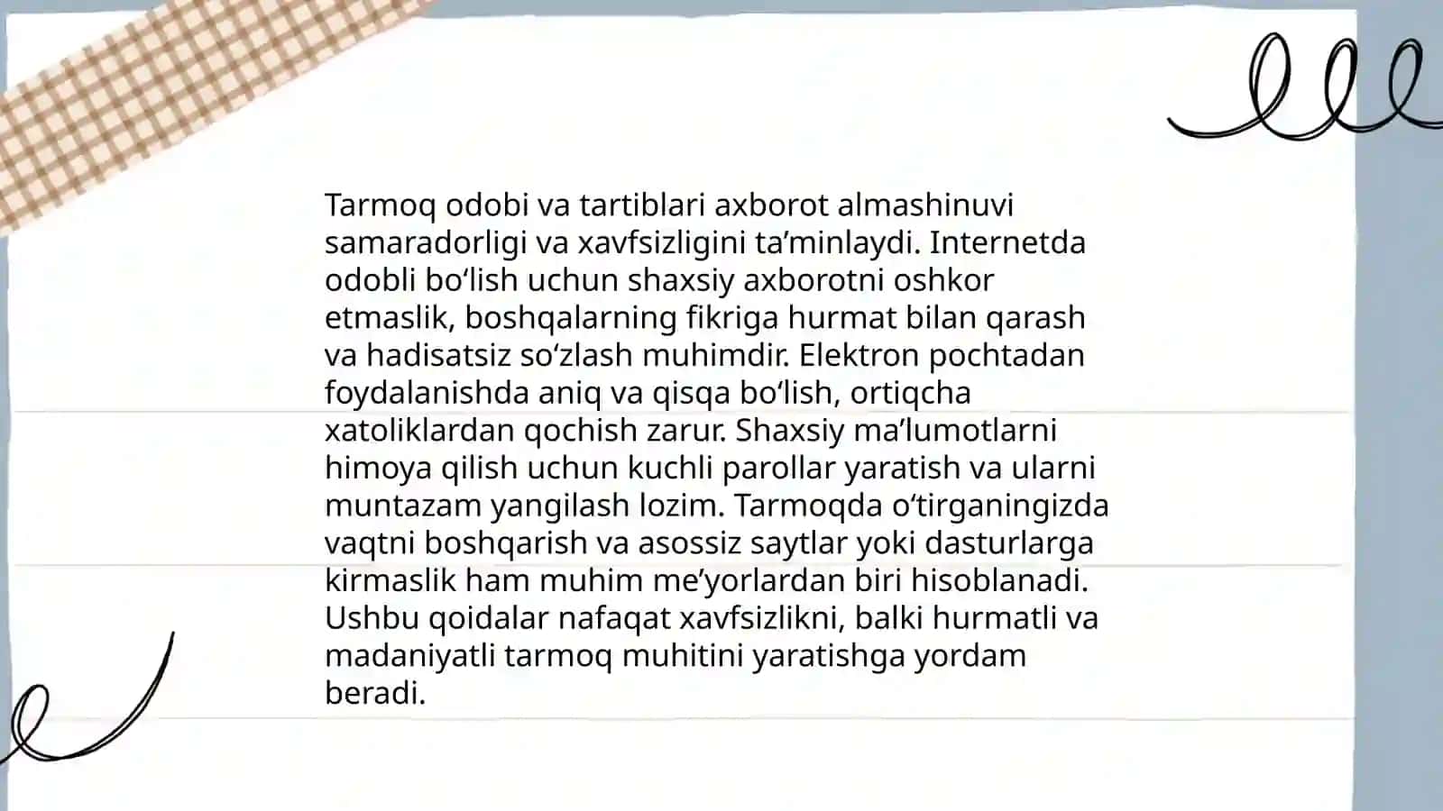 Tarmoq odob axloqi 3