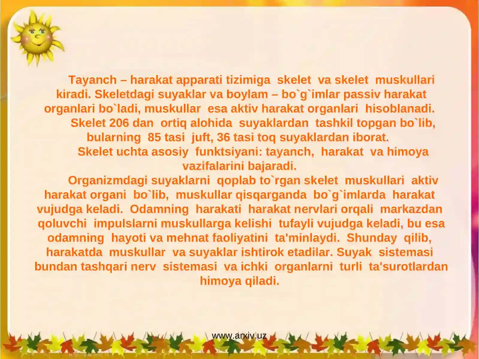 Skeletning tuzulishi 3