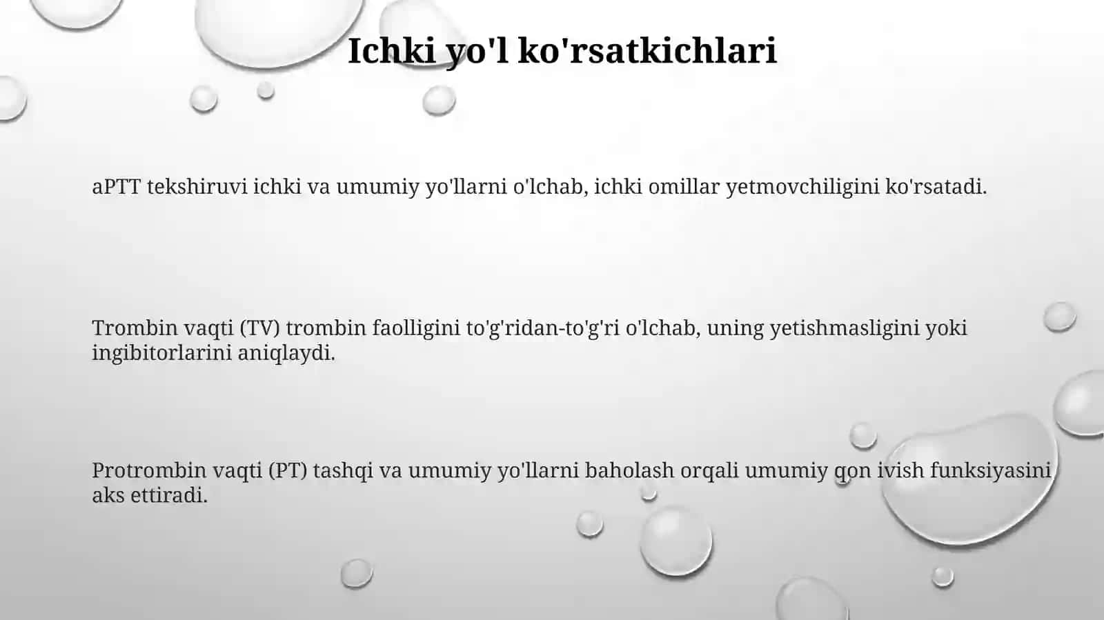 Gipokoagulyatsiya koʻrsatkichlari 3