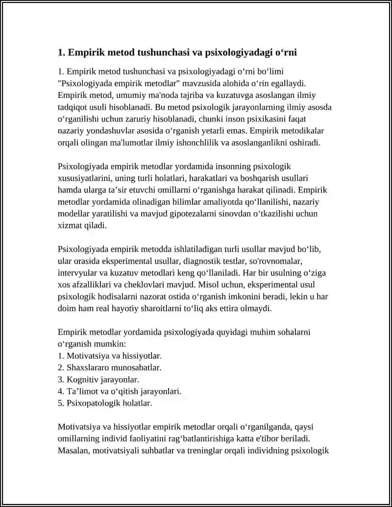 PSIXOLOGIYADA EMPERIK METODLAR 3