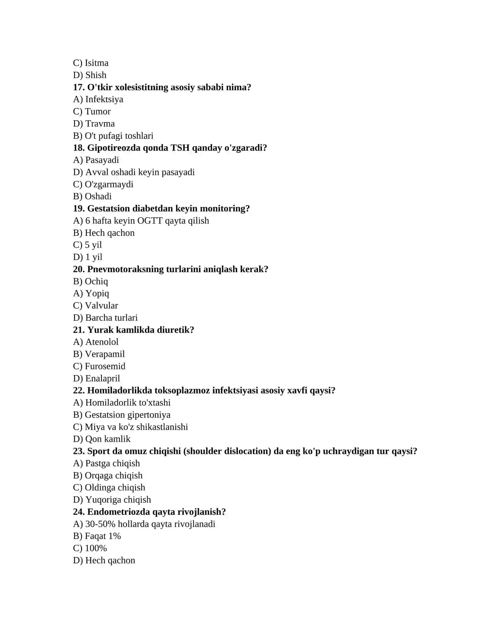 Tibbiyot attestatsiya testlari 3