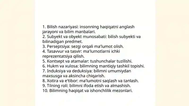 Bilish nazariyasi 3