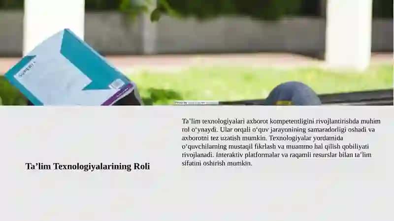 Axborot kompetentligini shakllantirishda ta’lim texnologiyasini tadbiqi. 3