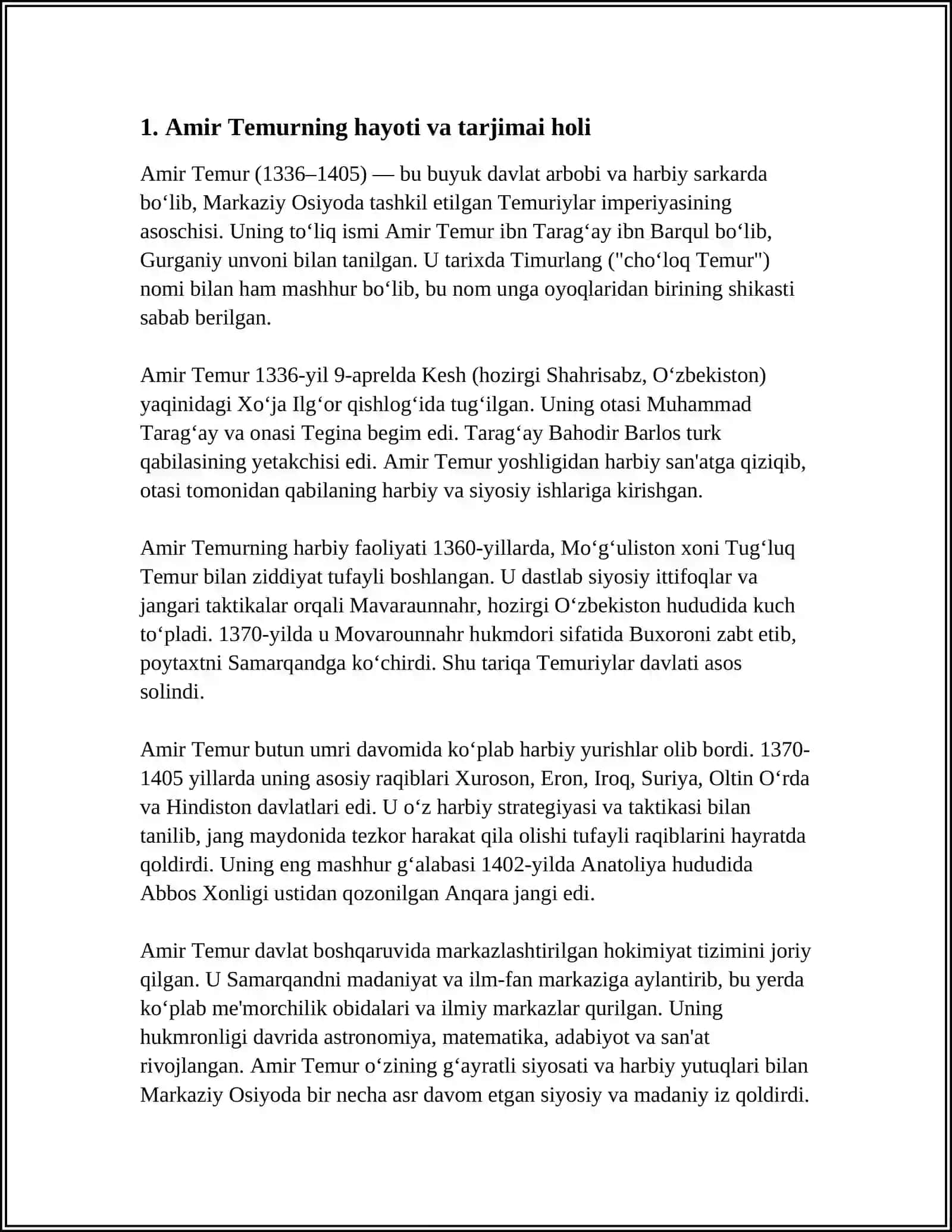 AMIR-TEMUR BUYUK DAVLAT ARBOBI 3