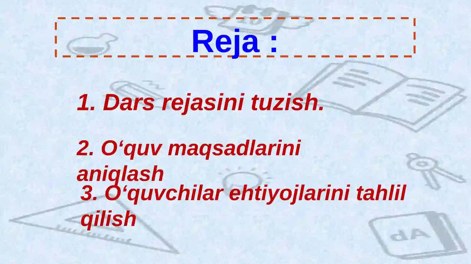 Oʻtilgan mavzuni mustahkamlash 3