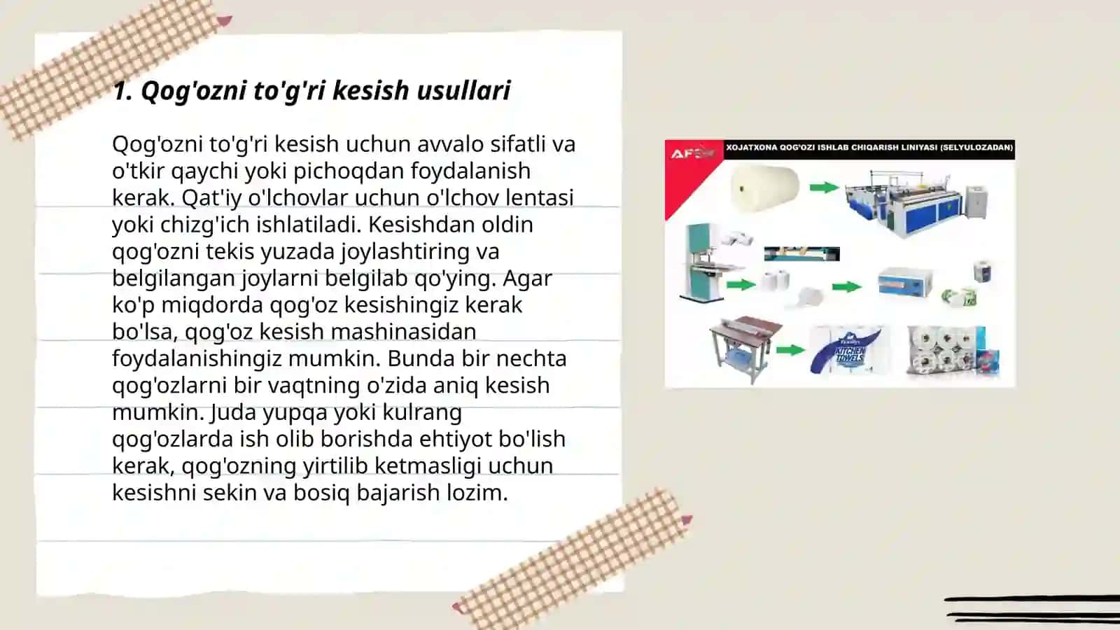 Qog'ozni to'g'ri kesish usullari 3