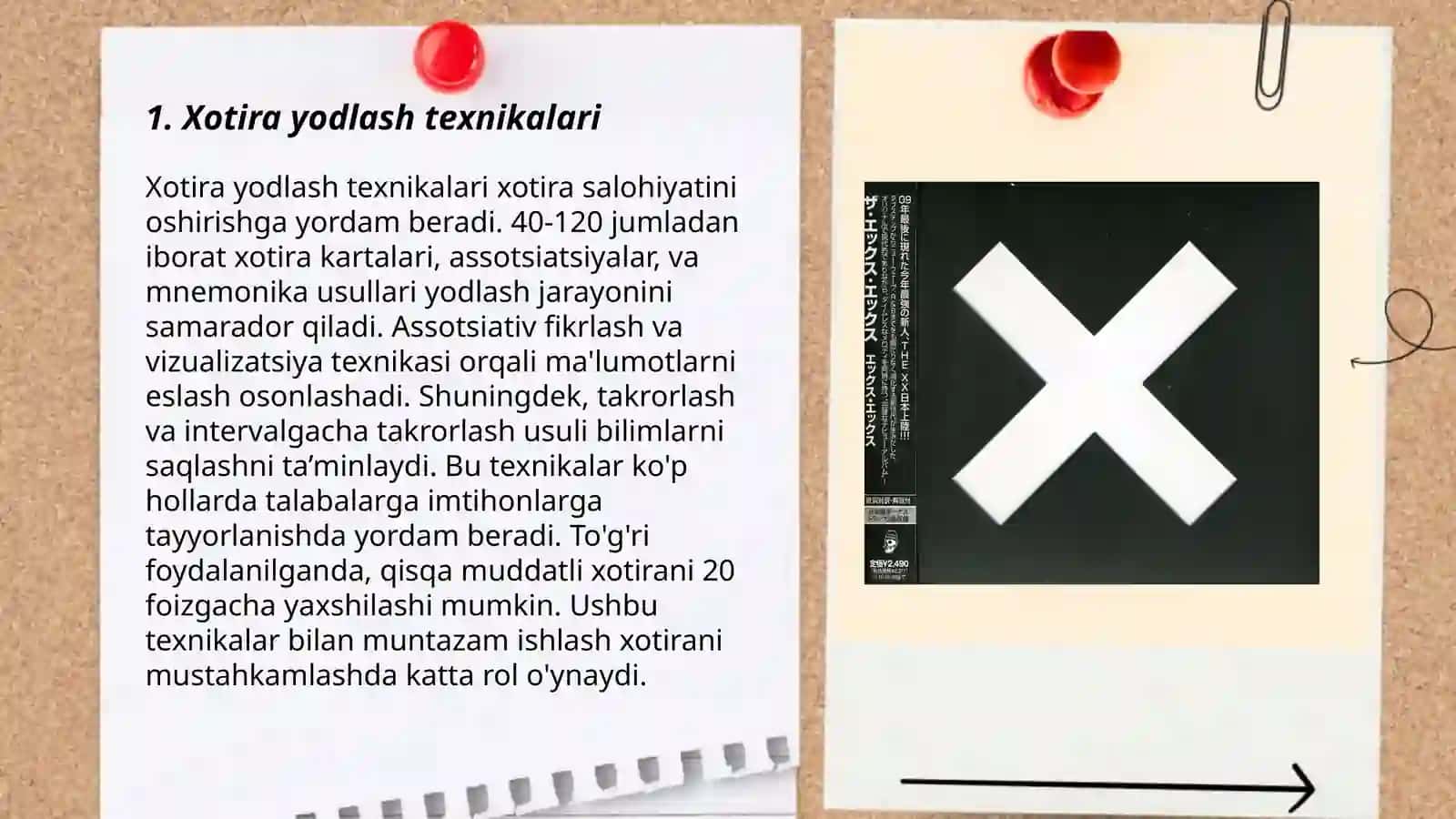 Xotira yodlash texnikalari 3