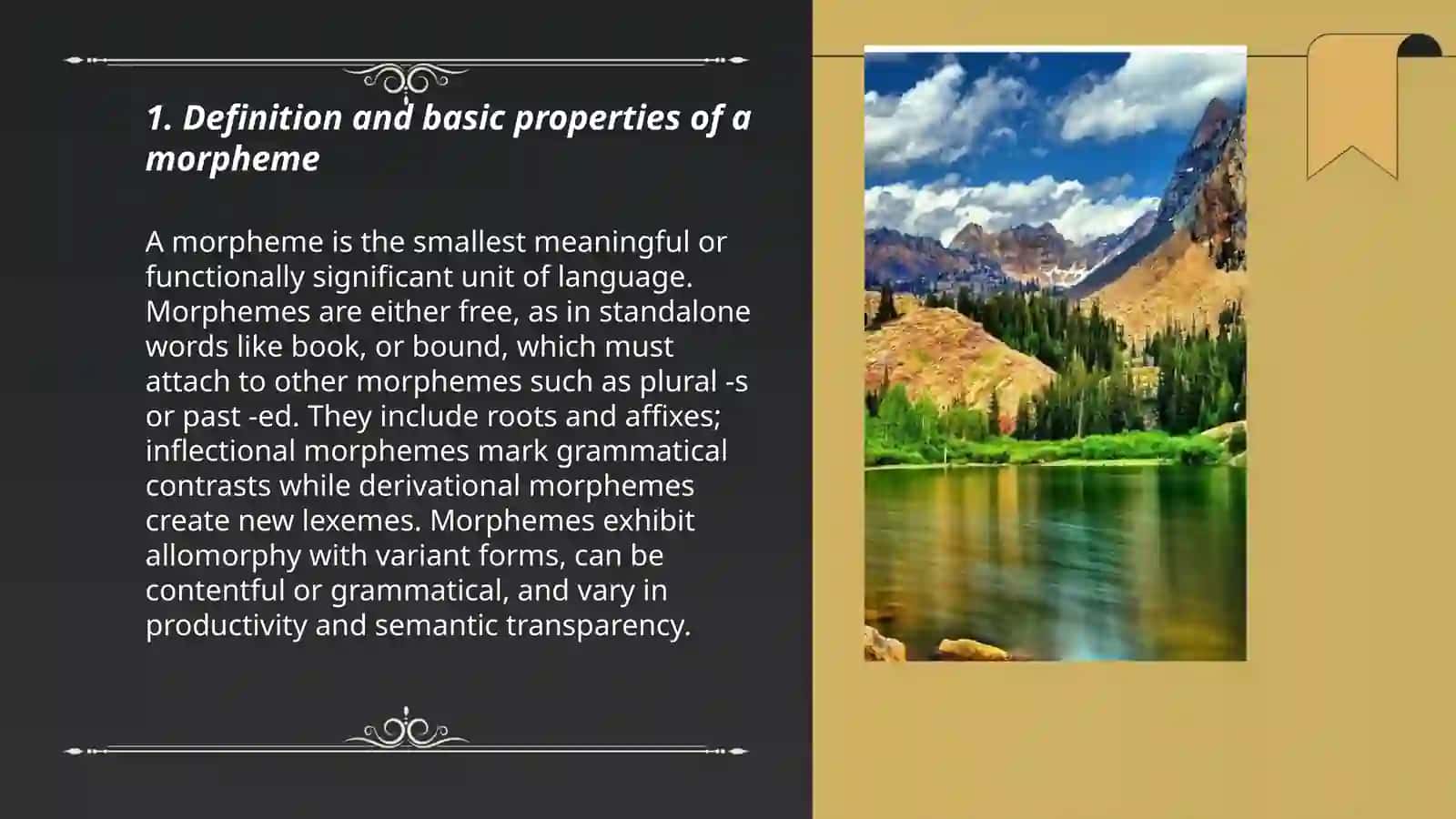 The notion of morpheme 3