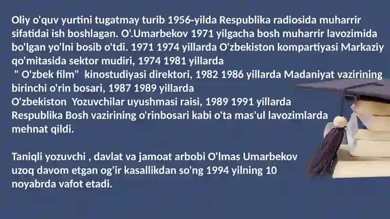 O'lmas Umarbekov asarlari tahlili 3