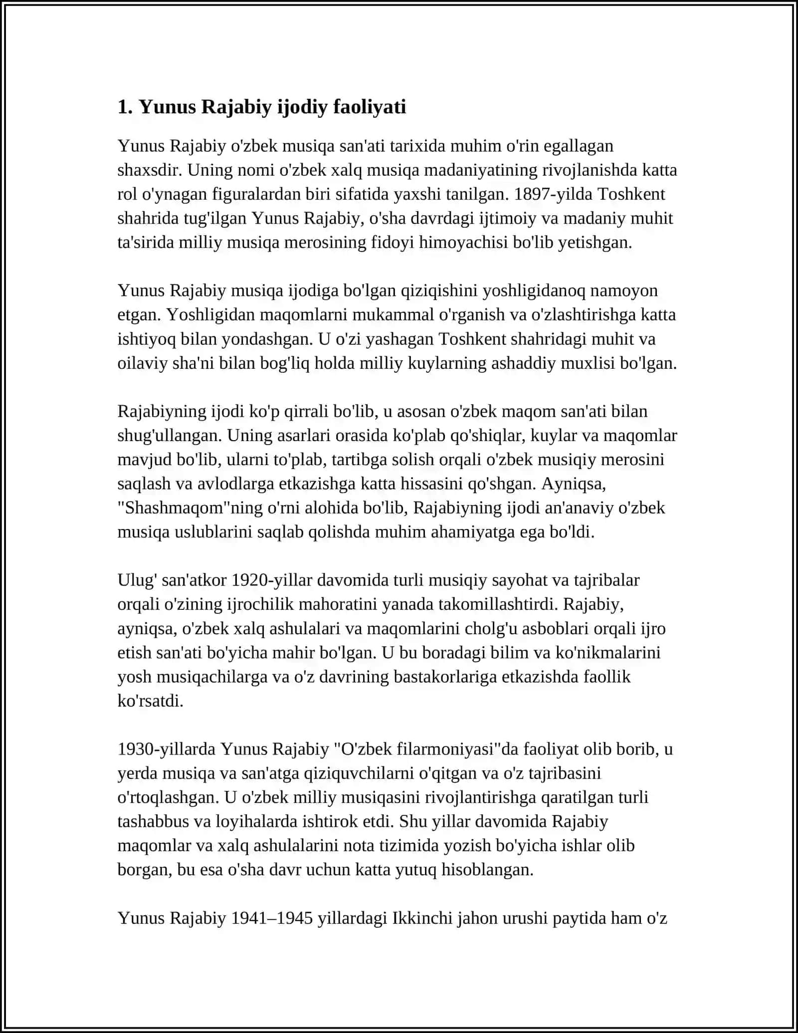 YUNUS RAJABIY IJODI HAMDA TOMONIDAN YOZILGAN MUSIQALI DRAMMALARI 3