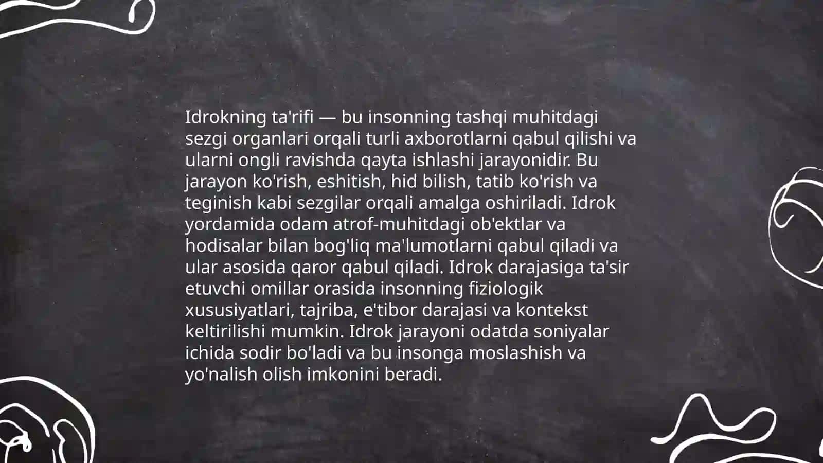 Idrok haqida tushuncha va uning xususiyatlari 3