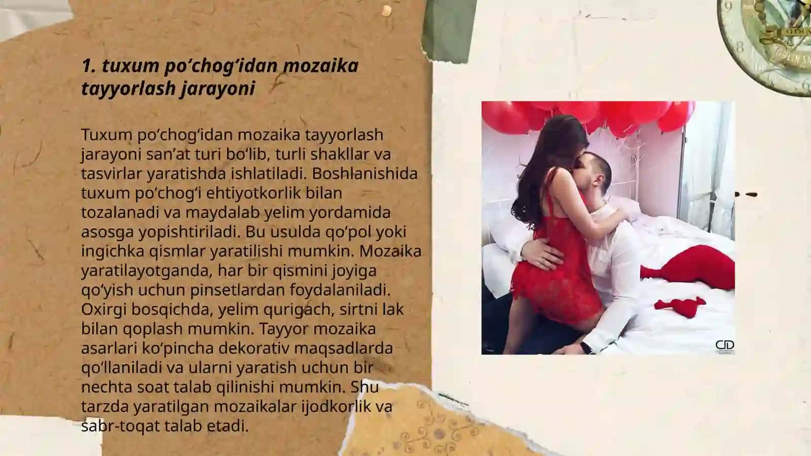 Tuxum poʻchogʻidan mozaika yasash 3