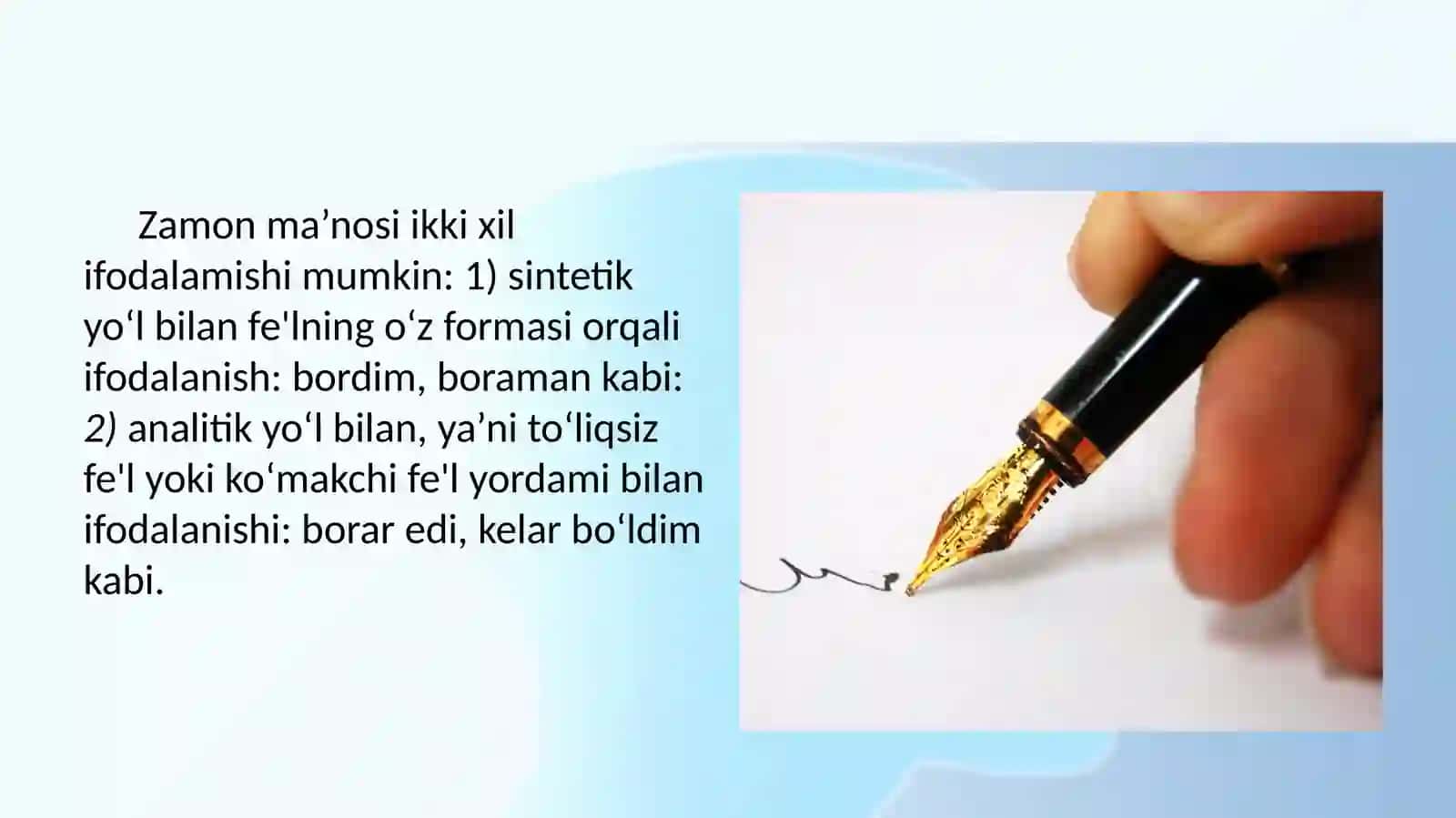 Fe`lning zamon hamda shaxs-son kategoriyasi 3