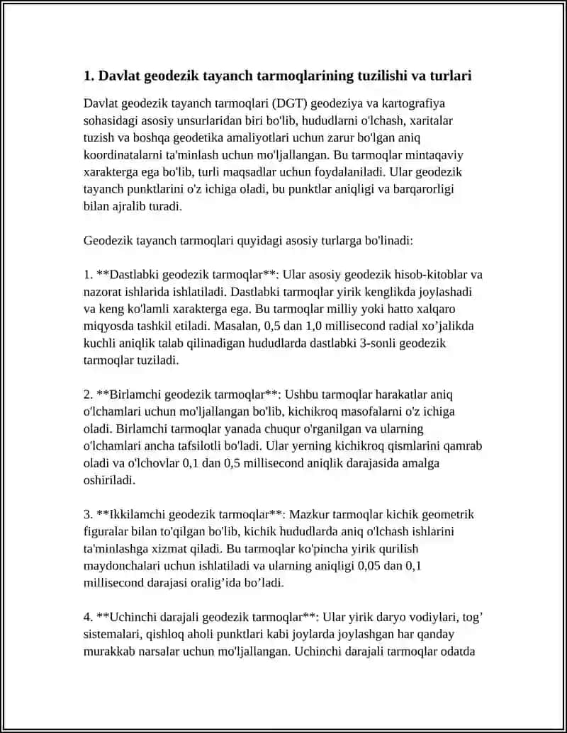 DAVLAT GEODEZIK TAYANCH TARMOQLARI 3
