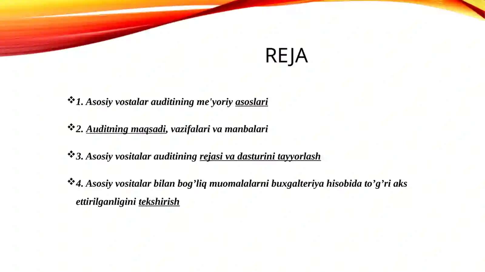 Auditning maqsadi, vazifalari 3