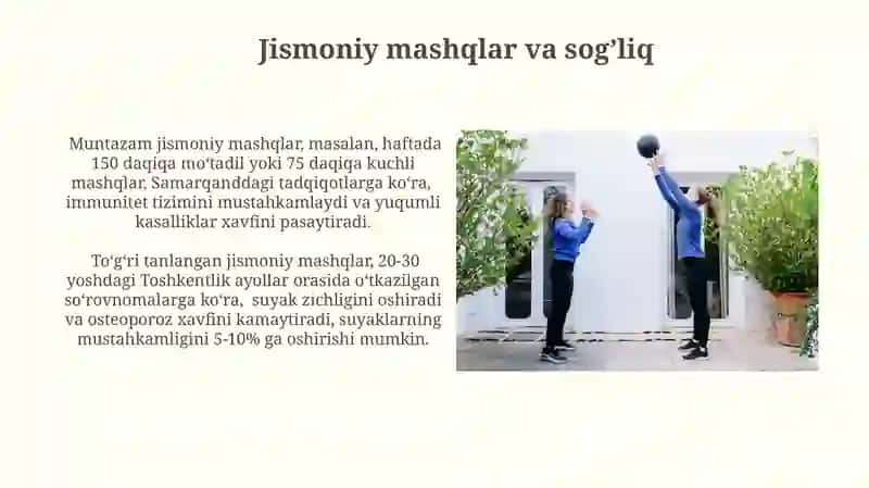 Jismoniy mashqlar va sog’liq 3
