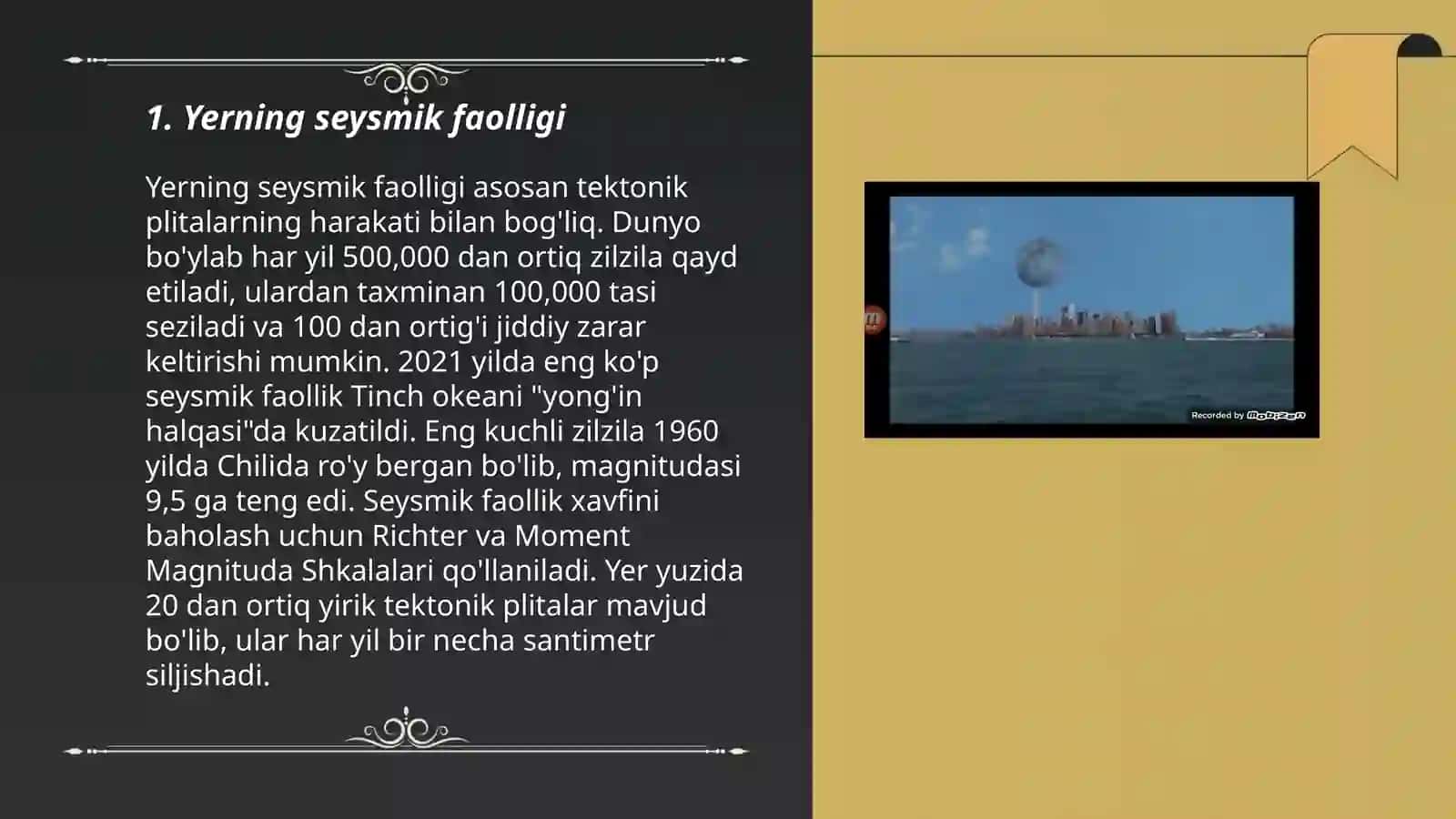 Yerning seysmikligi 3