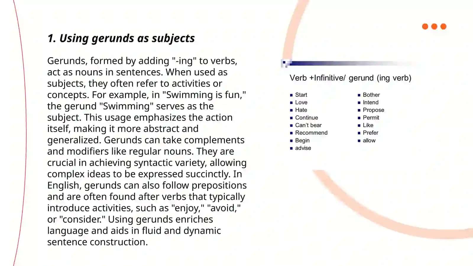 ing and infinitive 3