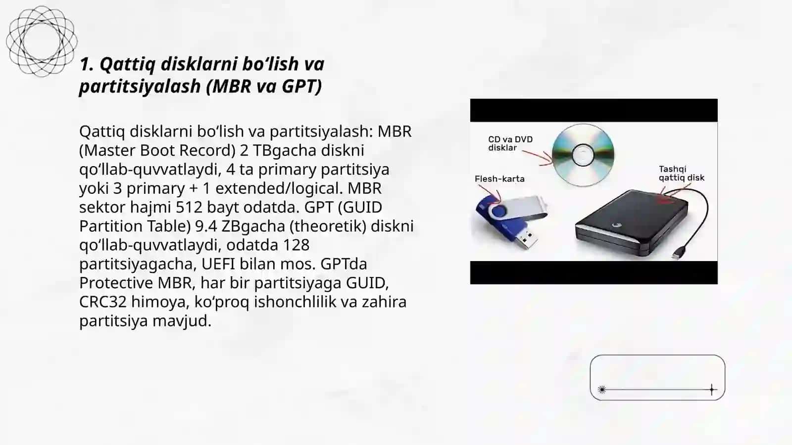 Qattiq disklar bilan ishlash 3