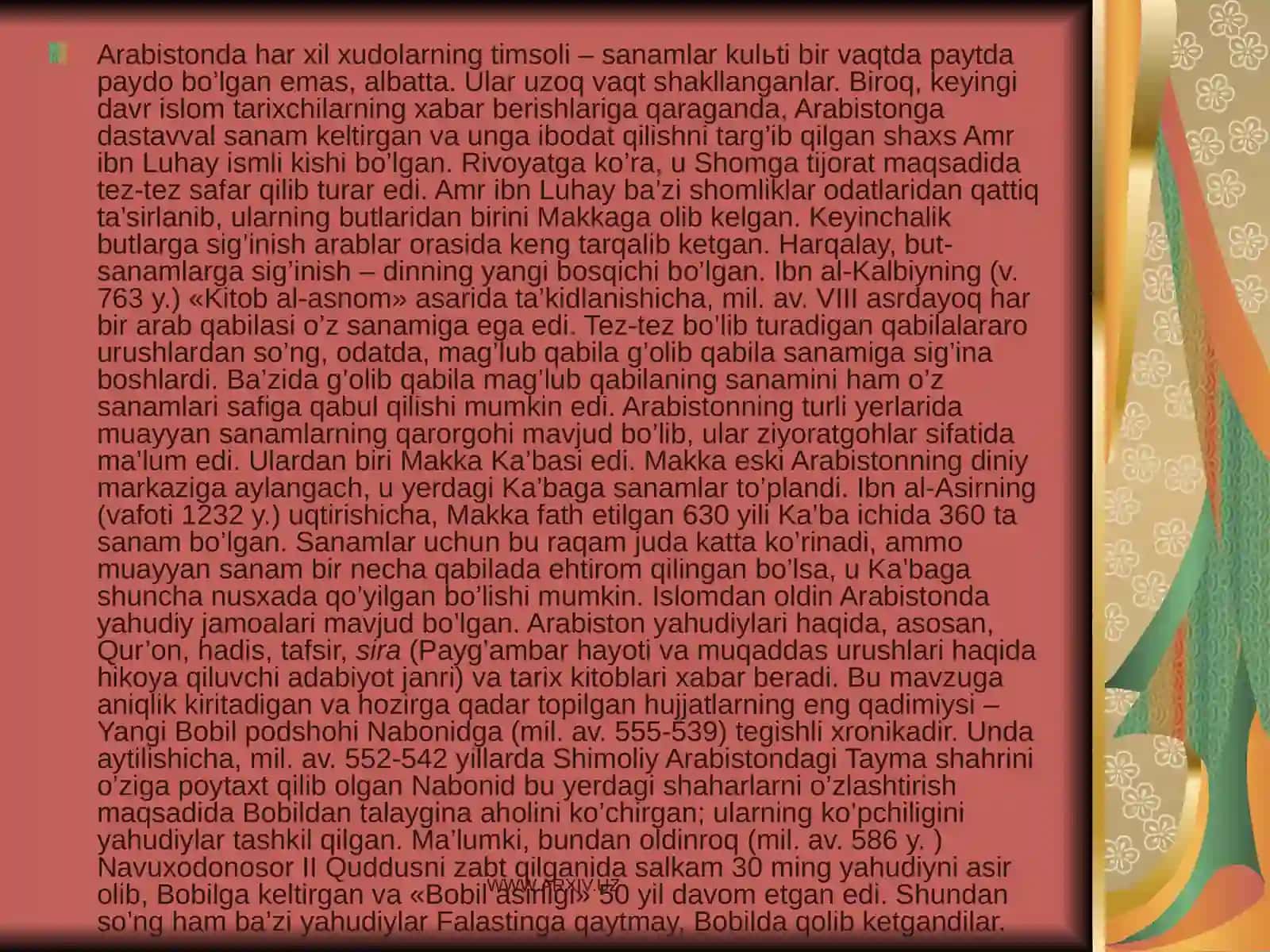 Islom dini va uning vujudga kelishi sabablari 3