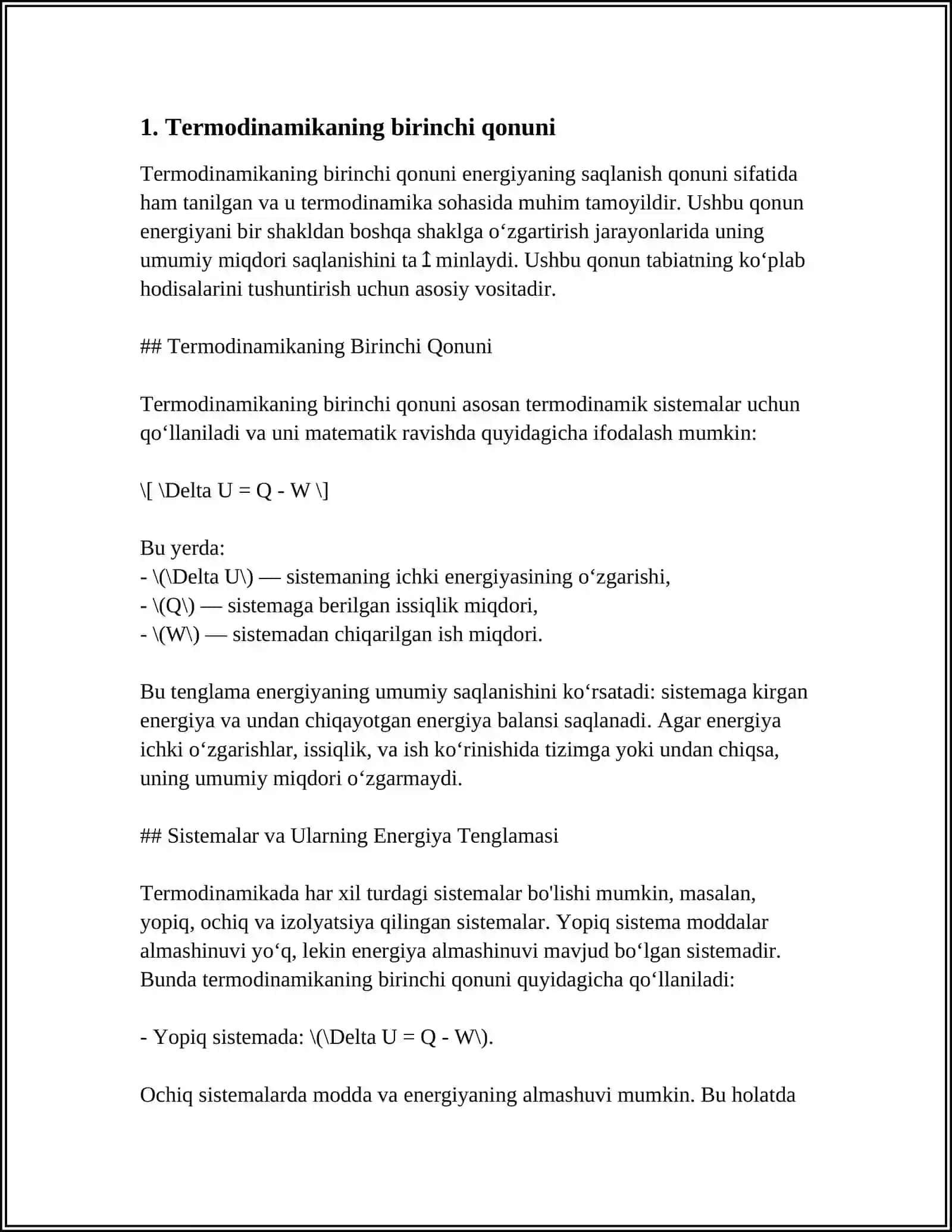 TERMODINAMIKANING BIRINCHI QONUNI 3