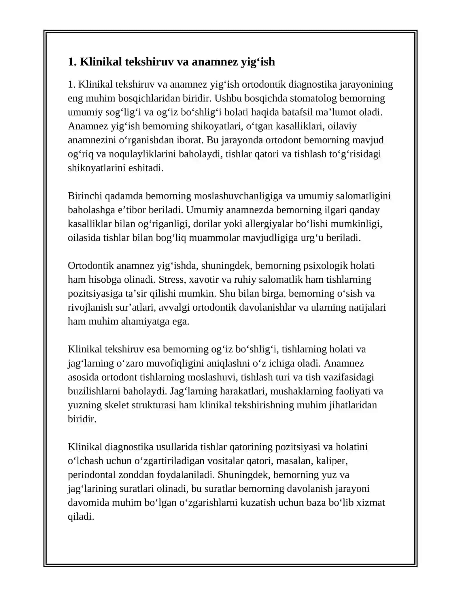ORTODONTIK DIAGNOSTIKA USULLARI 3
