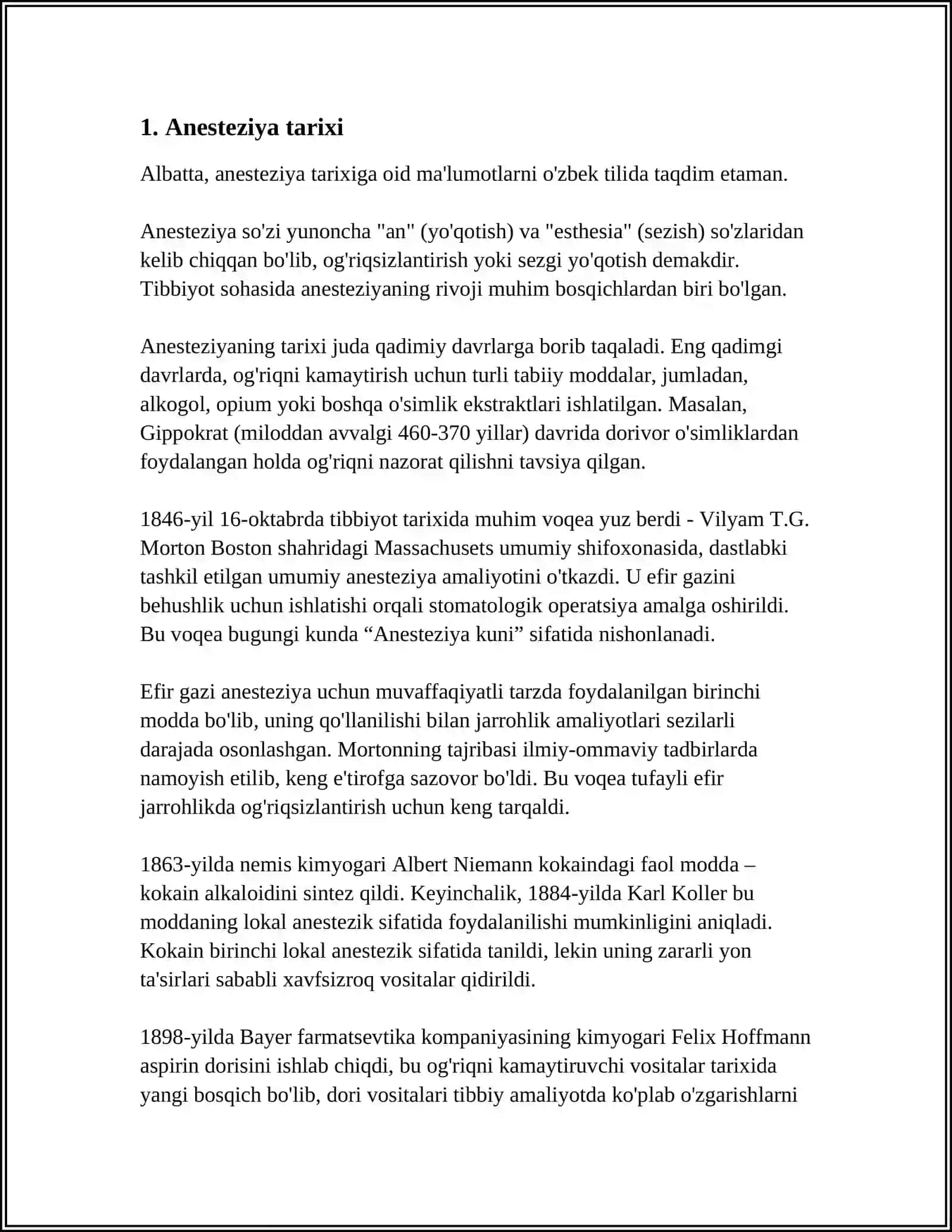 ANESTEZIYA HAQIDA TUSHUNUK 3