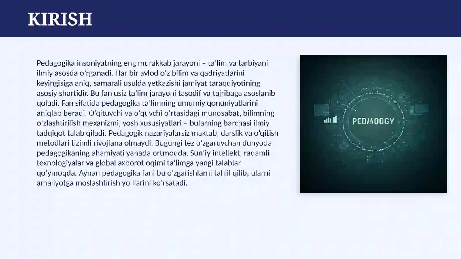 PEDAGOGIKA FAN SIFATIDA 3