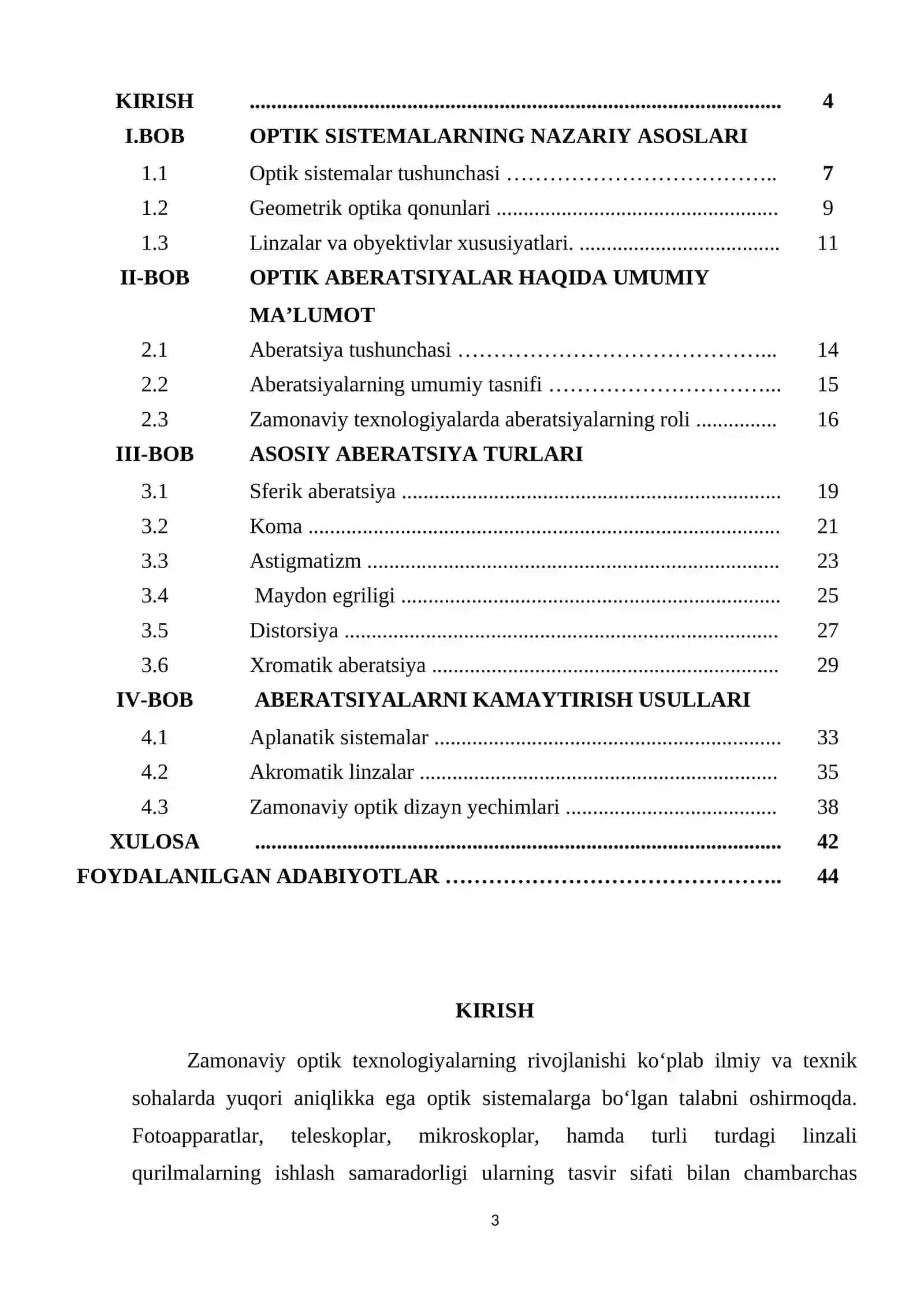 OPTIK SISTEMALARNING ABERATSIYASI 3