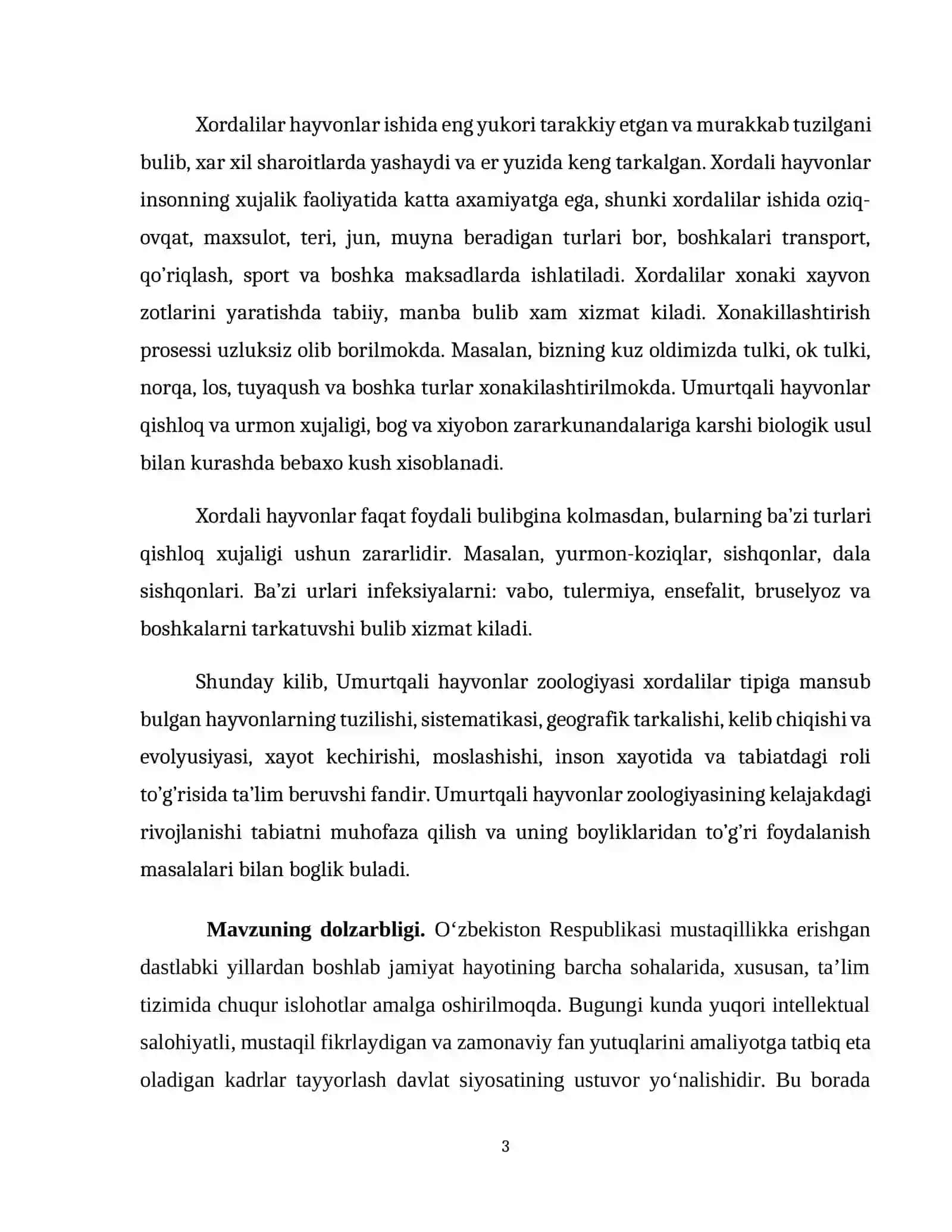 Xordali hayvonlar haqida tushuncha 3