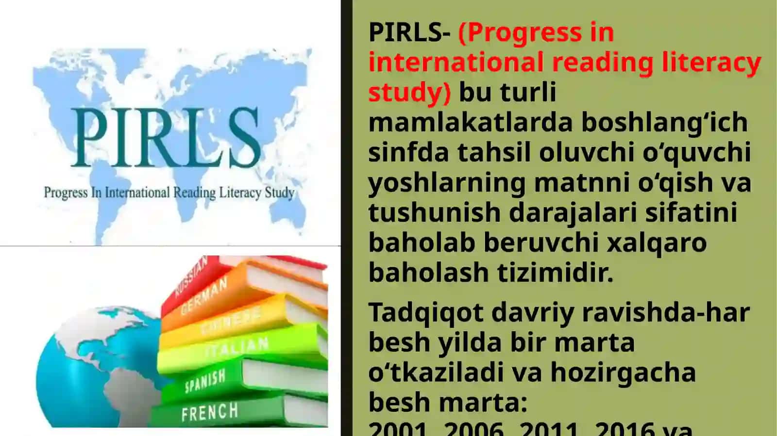 PIRLS xalqaro baholash dasturi mazmun va mohiyati 3