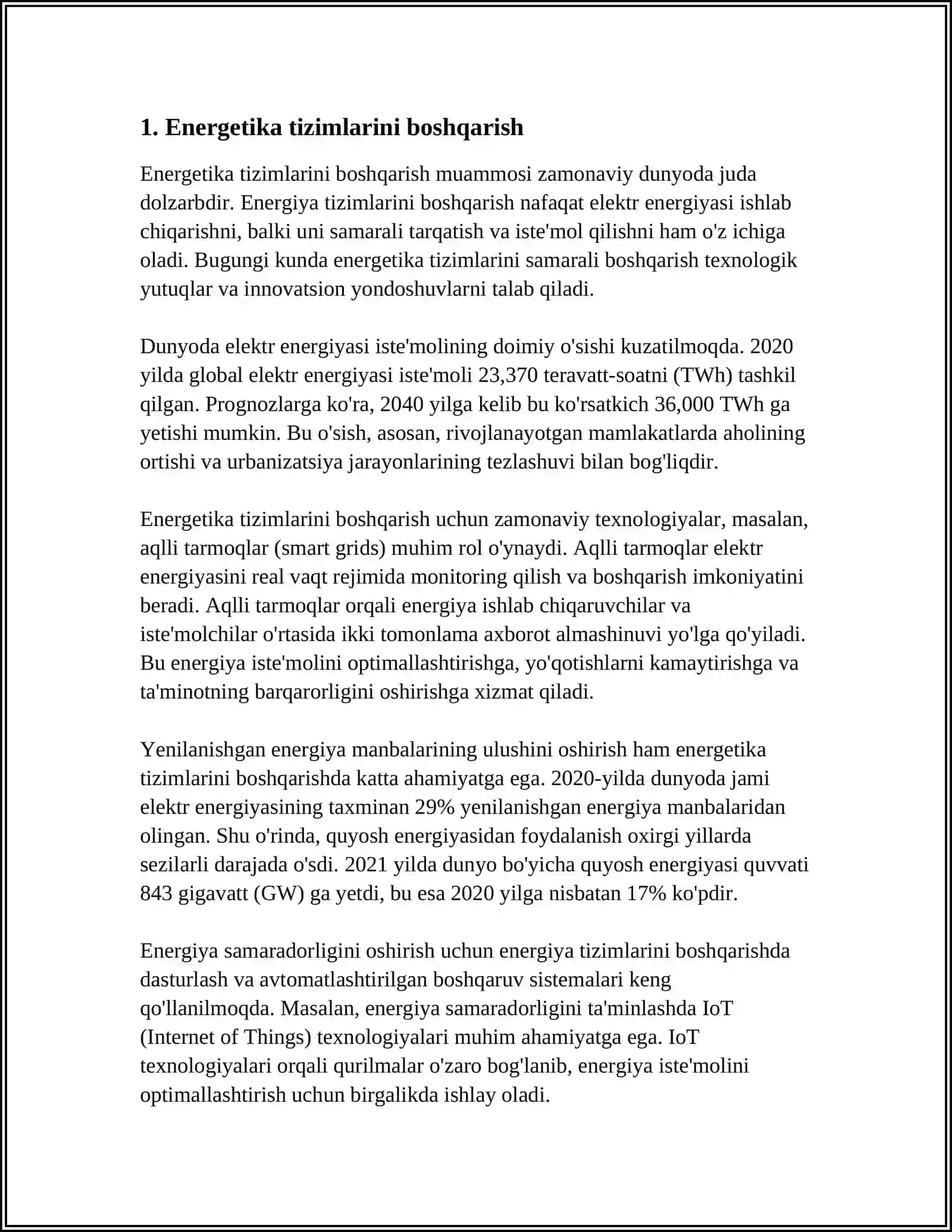 Energetika tizimlarini boshqarish 3