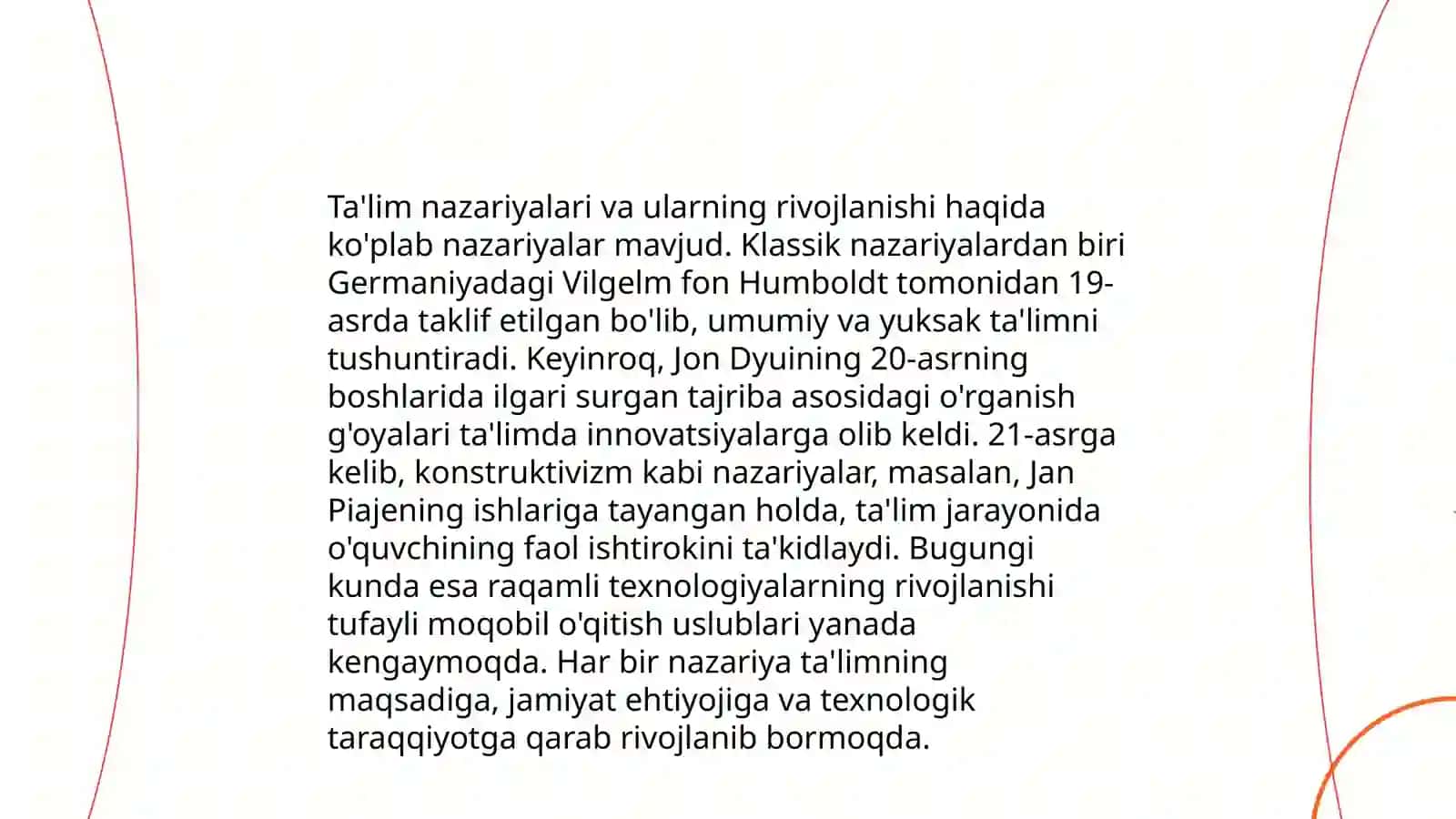 Ta'lim nazariyalari va ularning rivojlanishi 3