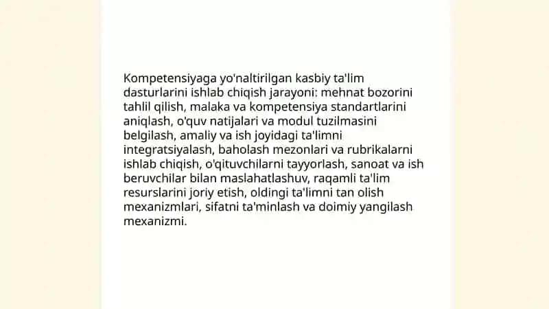 kasbiy ta'lim texnologiyalari va mazmulari. 3
