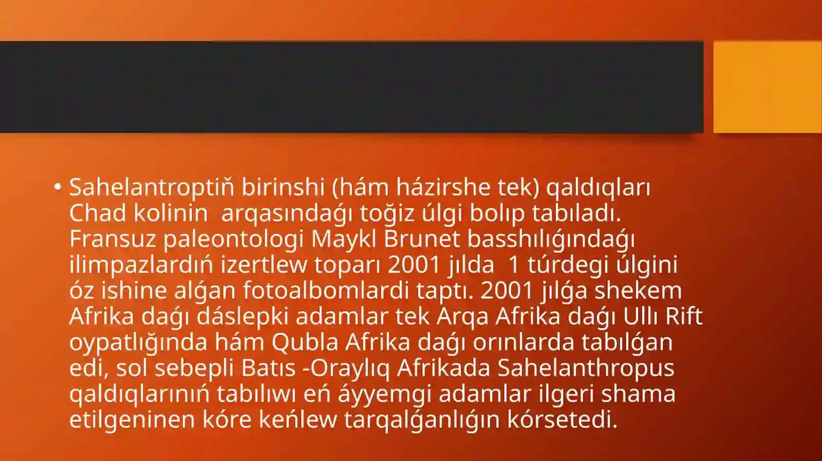 Sahelantrop Chadenis adaminiń ata-babalari 3