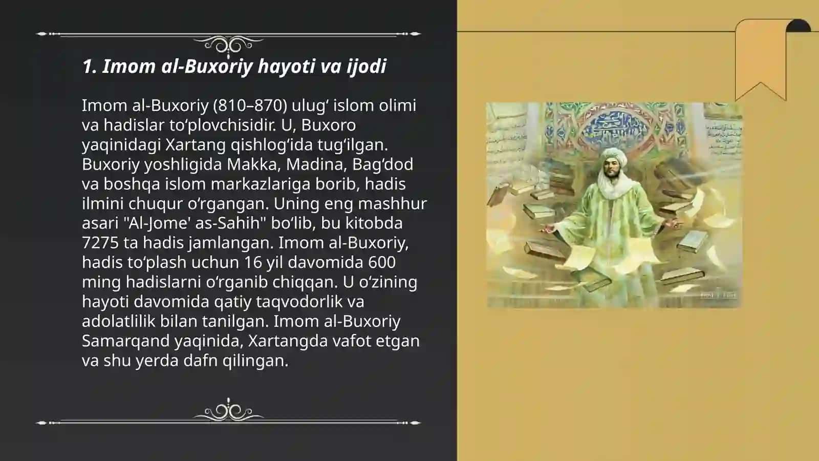 Imom al Buxoriyning Al-Adab Al-Mufrad asari haqida 3