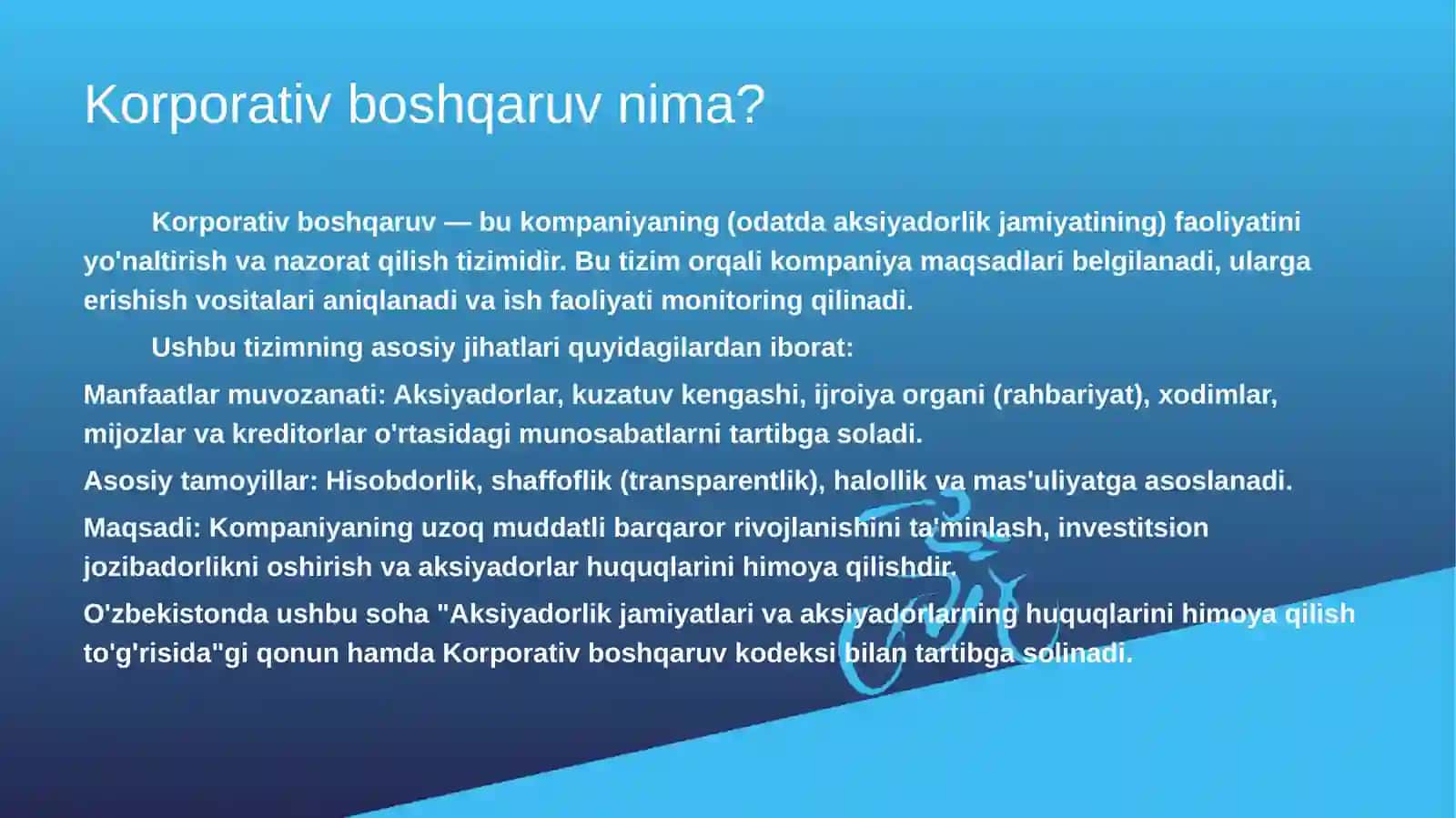 Korporativ boshqaruv samaradorligini baholashusullari 3