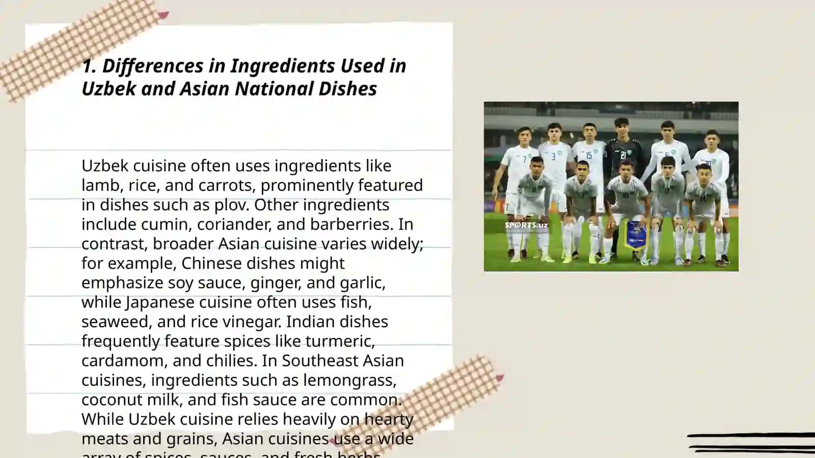 Differences and recipes in national dishes of Uzbek and Asian countries 3