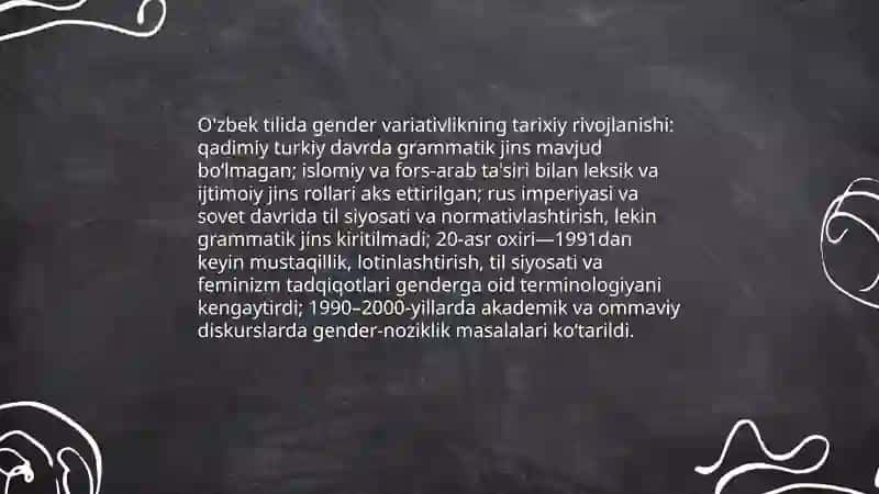 O'zbek tilida gender variativlik 3
