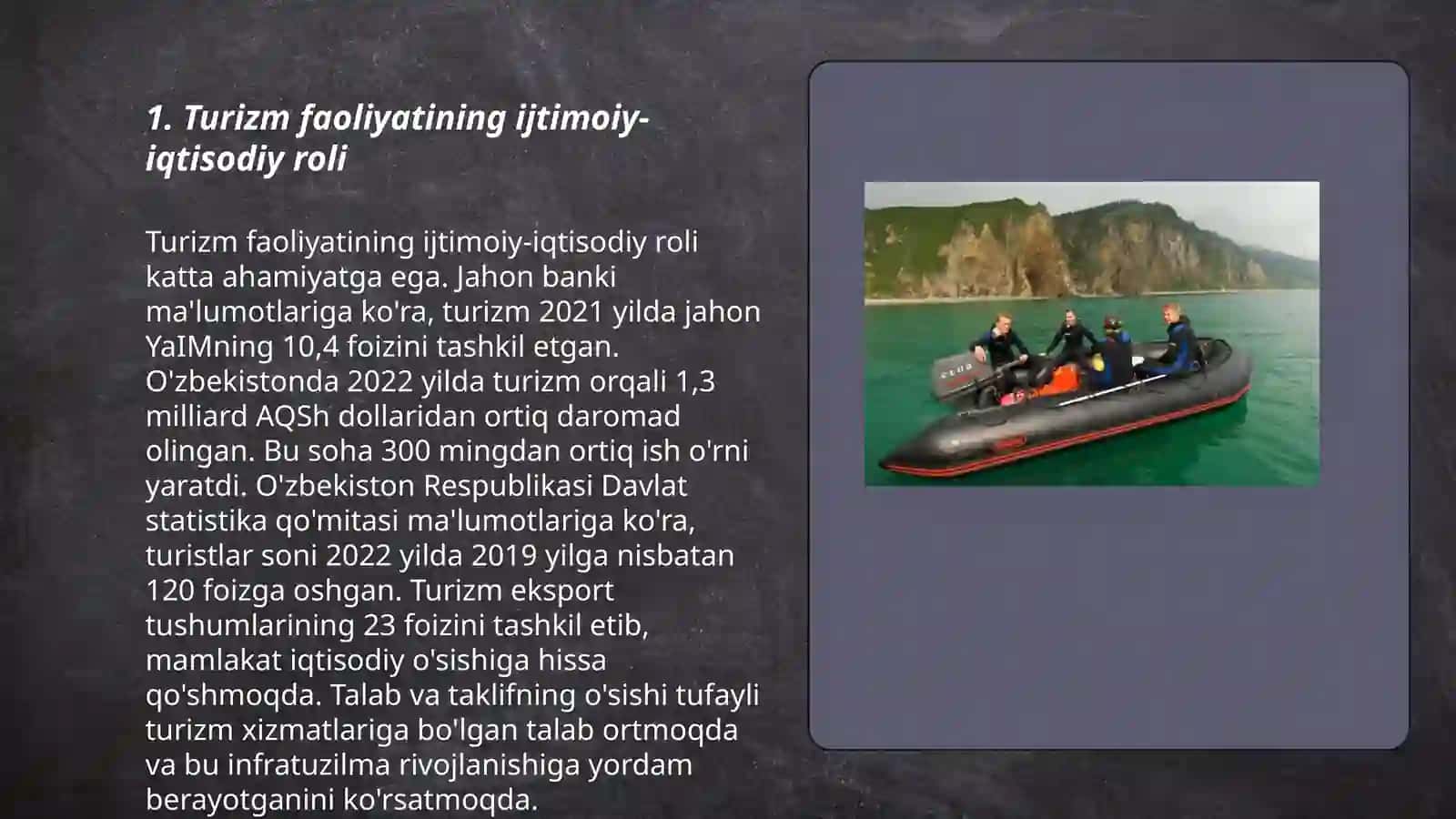 Turizm faoliyati va uning o'rni 3