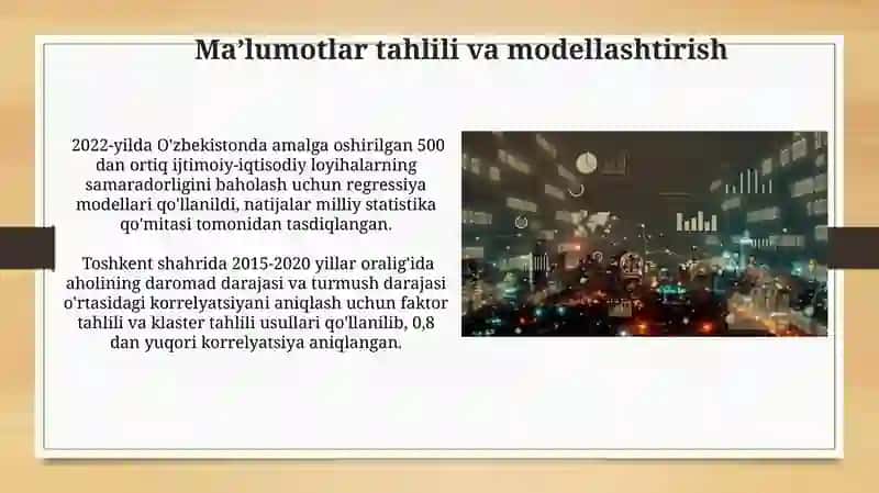 Ma’lumotlar tahlili va modellashtirish 3