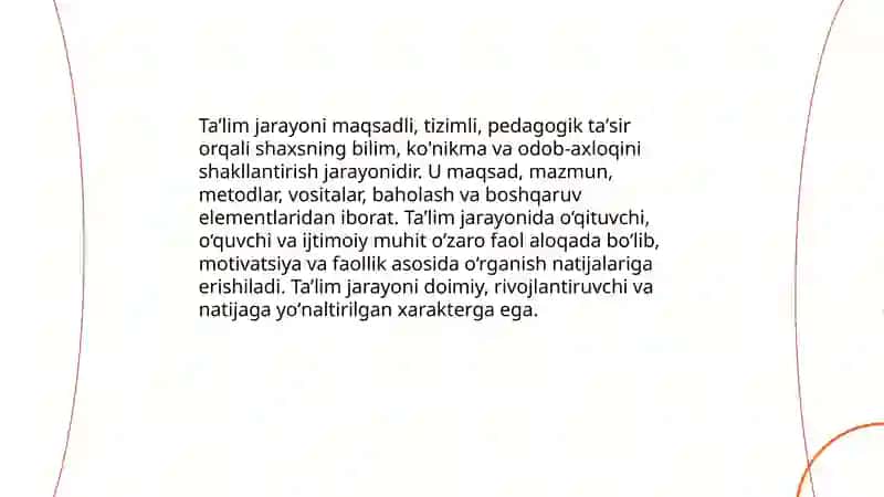 Taʼlim jarayonining mohiyati 3