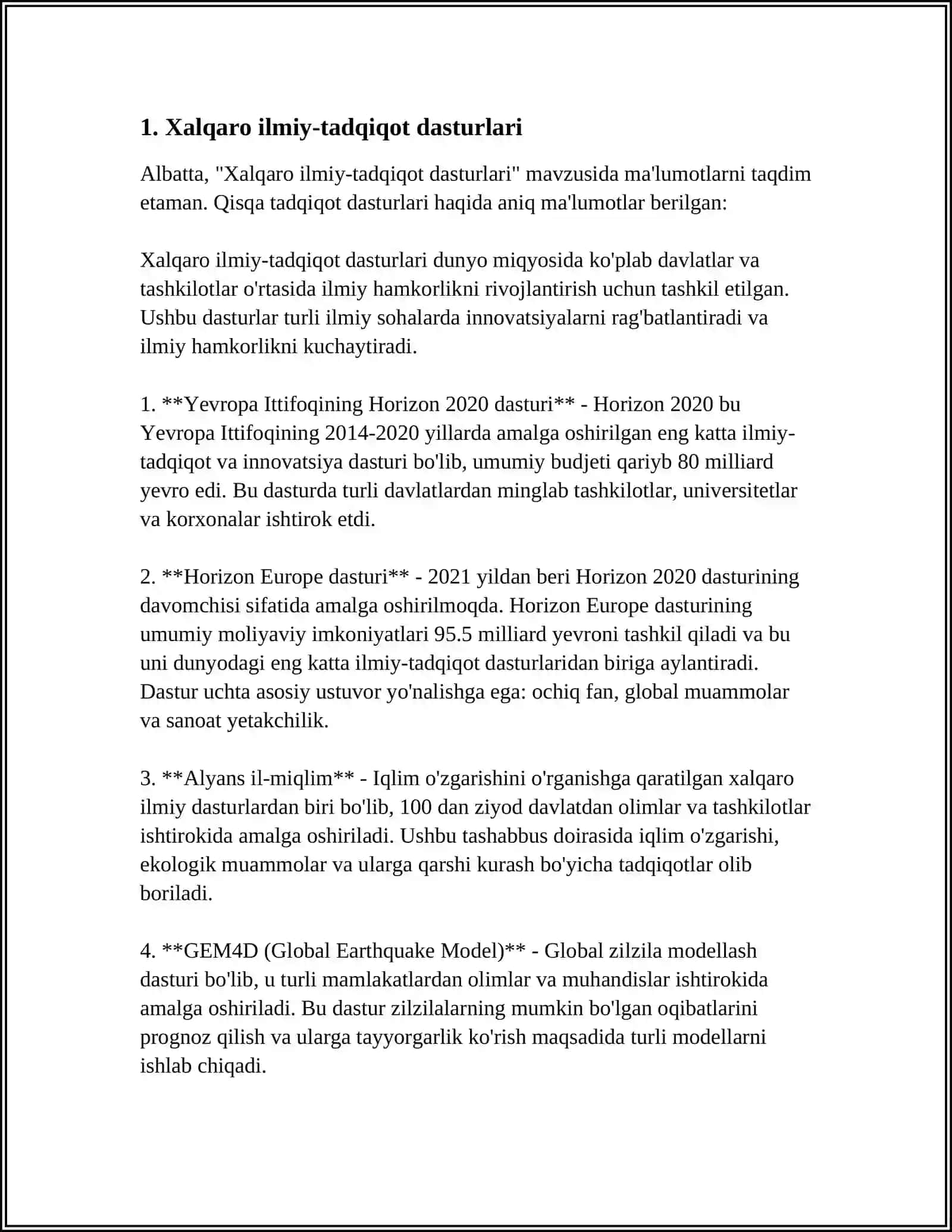 Xalqaro ilmiy-tadqiqot dasturlari 3