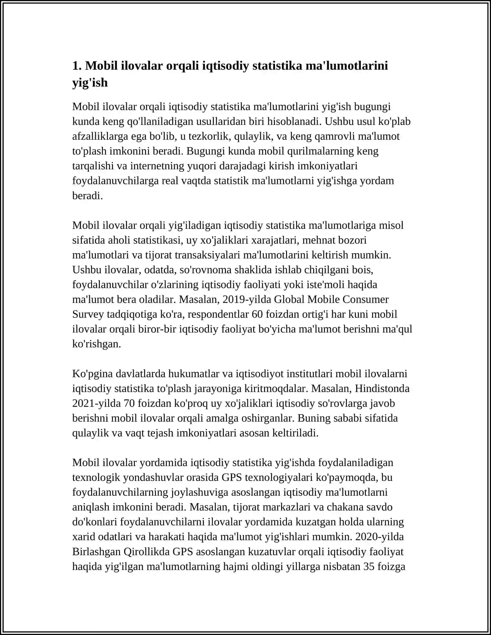 IQTISODIY AXBOROTNI QAYTA ISHLASH UCHUN MOBIL ILOVALARDAN FOYDALANISH 3