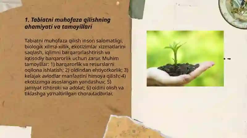Tabiatni muhovaza qilish 3