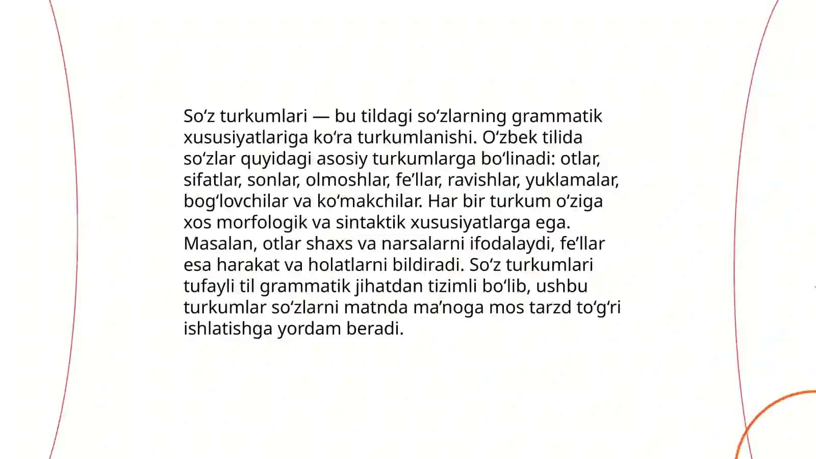 Soʻzlarni turkumlarga ajratish tamoyillari 3