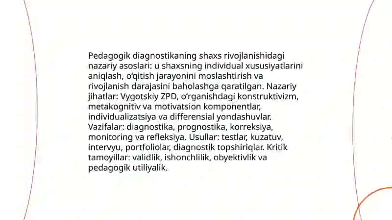 Pedagogik diagnostika 3