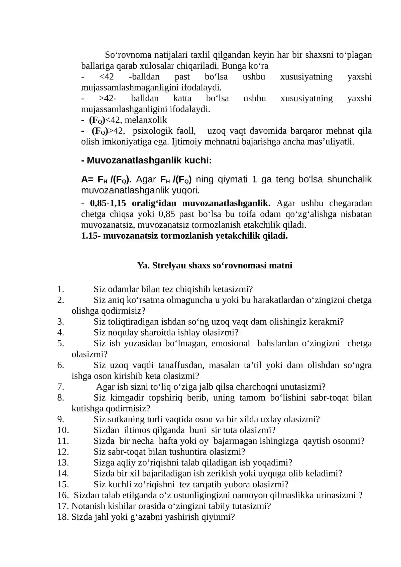 Shaxsning temperament xususiyatlarini tadqiq qilish 3